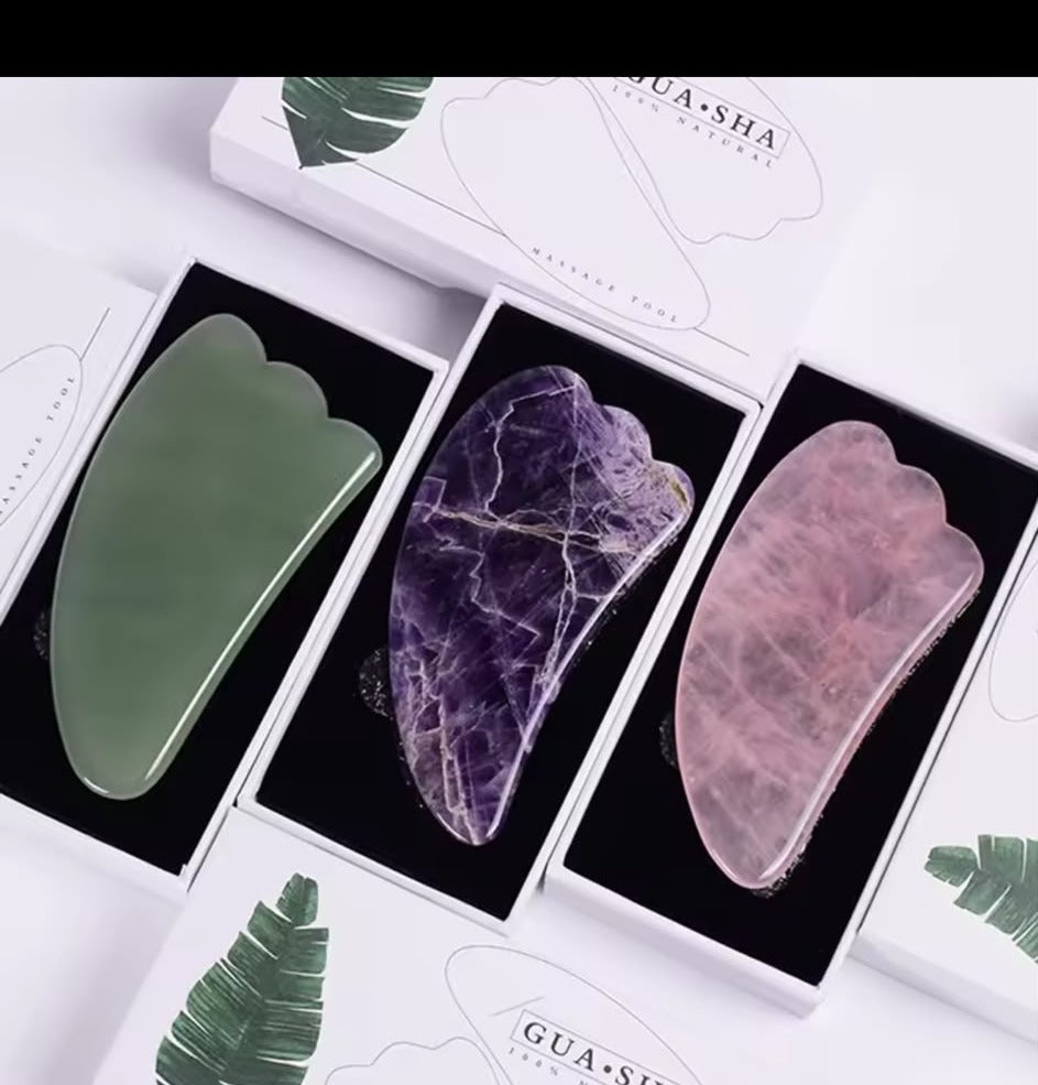 Rose Quartz Gua Sha Set