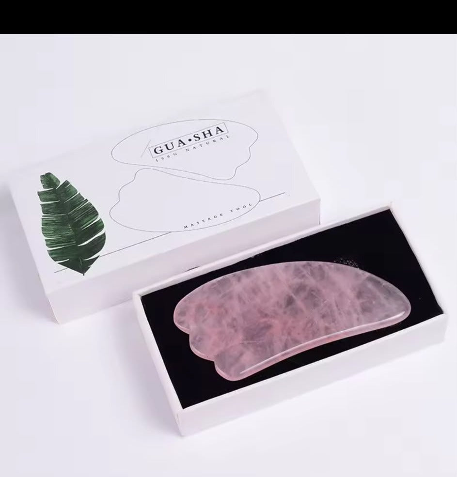 Rose Quartz Gua Sha Set