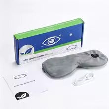 Heated eye mask showing soft contoured fabric design